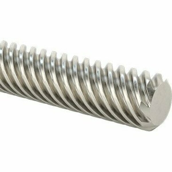 Bsc Preferred Ultra-Precision Lead Screw 1/2-8 Thread Size 3 Feet Long 8 Thread Starts 6350K717